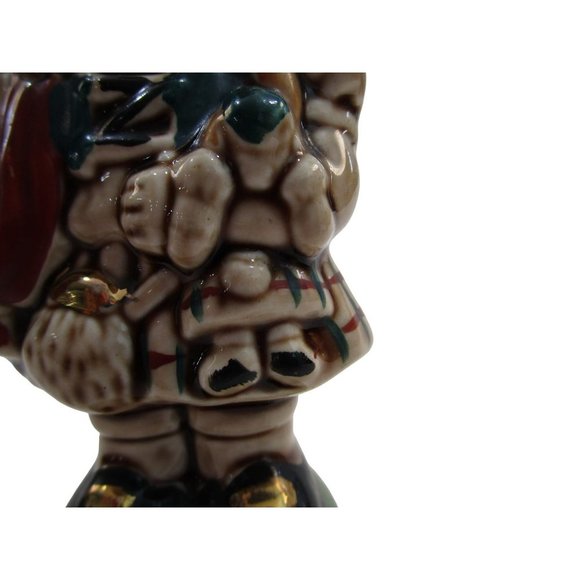 Vintage Scottsh Lass Girl In Kilt with Doll Salt Pepper Shaker Cork Stopper EUC - Picture 11 of 16